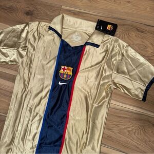 VTG FC Barcelona 2001/2002 Away Football Kit Clean NWT Embroidered M Slim FiT M